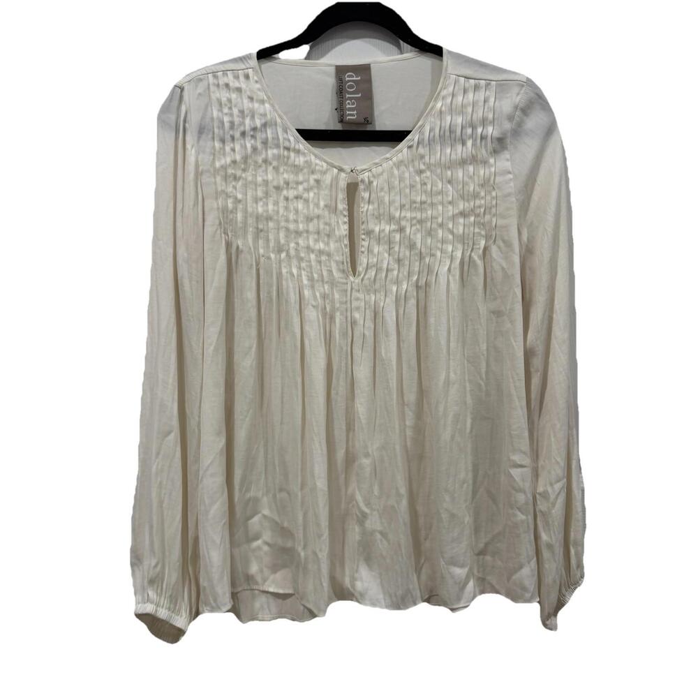 Dolan Long Sleeve Women’s‎ Ivory Contrast Boho Loose Top Size Xsmall Xs